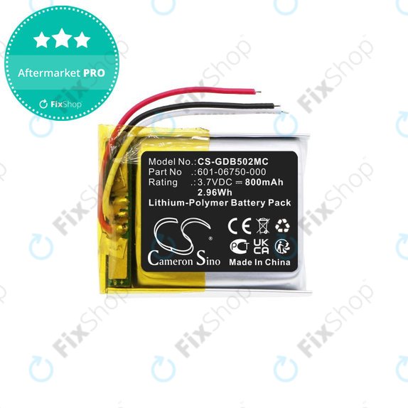 Batteria per GoPro Hero 4 Session, Hero 5 Session, 601-06750-000, Li-Pol, 800mAh, 3.7V, HQ