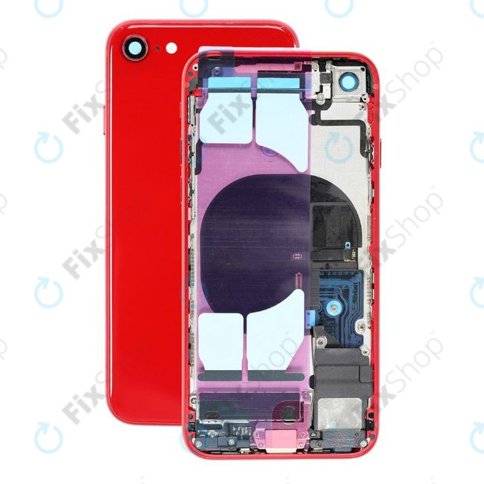 Scocca posteriore con piccoli componenti per iPhone SE 2020, Red