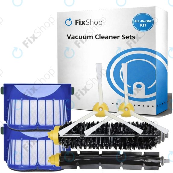 Set di ricambi per iRobot Roomba 500, 600-series (1 paio di spazzole principali, 2x filtro, 2x spazzola laterale)