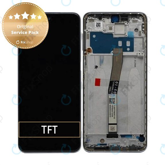 Schermo per Xiaomi Redmi Note 9 Pro, Interstellar Grey, Vetro touch con cornice, 560003J6B200, Genuine Service Pack