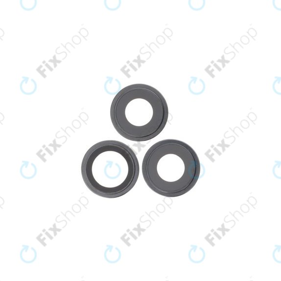 Lente fotocamera posteriore con frame 3 pz per iPhone 15 Pro Max, Black Titanium