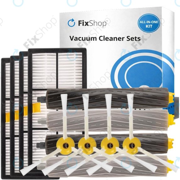 Set di ricambi per iRobot Roomba 800, 900-series (2 paia di spazzole principali, 4x filtro, 4x spazzola laterale)