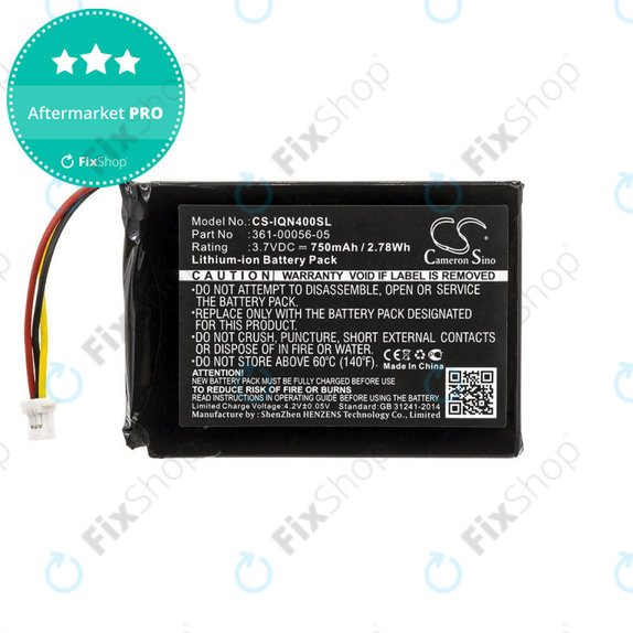 Batteria per Garmin Nüvi 40, 361-00056-05, Li-Ion, 750mAh, 3.7V, HQ