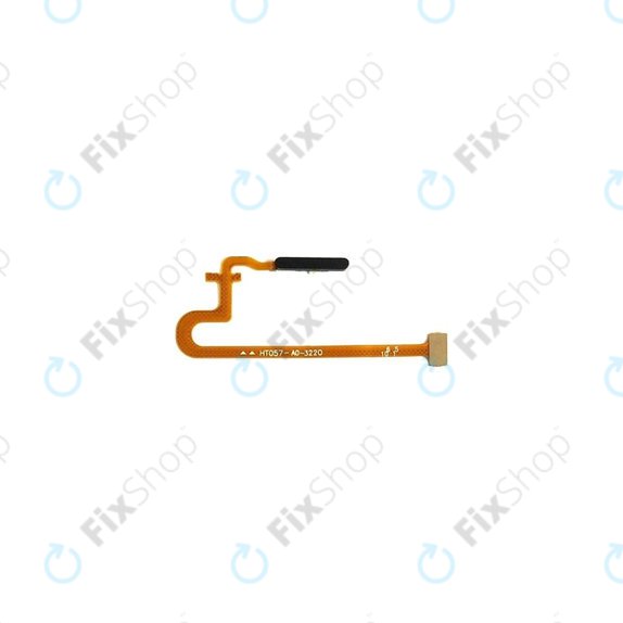 Sensore di impronte digitali con cavo flex per Realme C53 RMX3760, Mighty Black