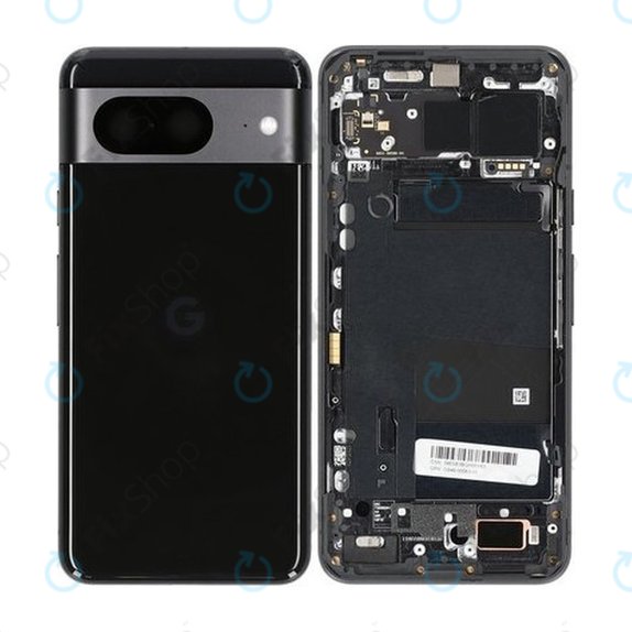 Cover batteria per Google Pixel 8 GKWS6, G9BQD, Obsidian, G949-00563-01, Genuine Service Pack