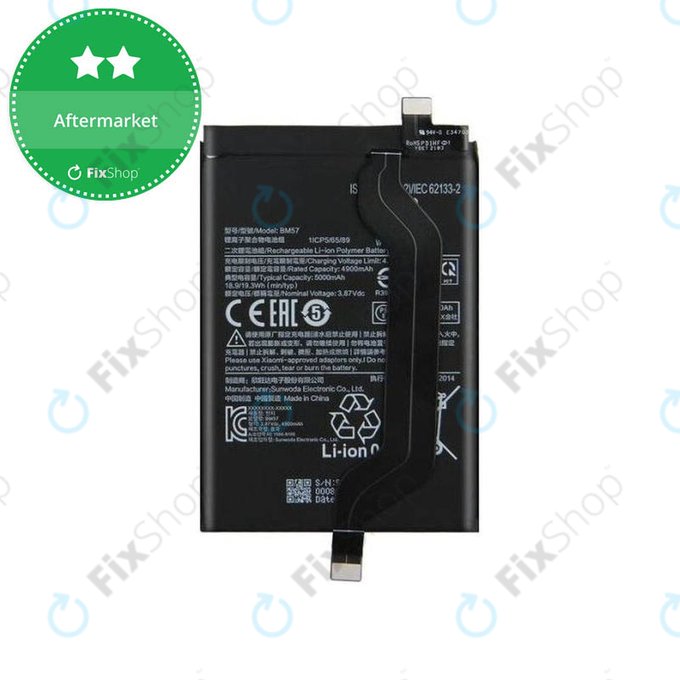 Batteria per Xiaomi Redmi Note 10 Pro 5G, BM57, 5000mAh