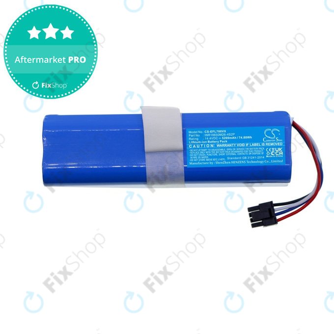 Batteria per Eufy Robovac L70 Hybrid, D080-4S2P, Li-Ion, 5200mAh, 14.4V, HQ