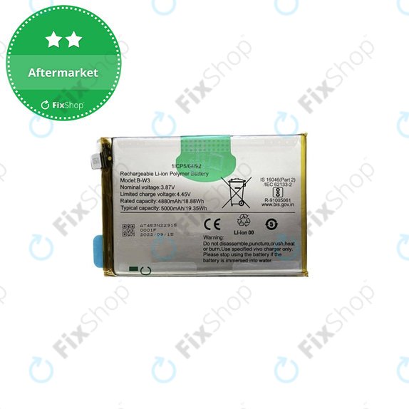 Batteria per Vivo Y22s V2206, B-W3, 5000mAh