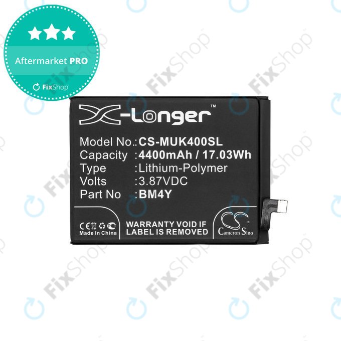 Batteria per Xiaomi Mi 11i M2012K11G, 4400mAh, Li-Pol, 3.87 V, BM4Y, HQ