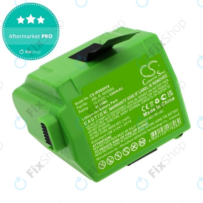 Batteria per iRobot Roomba S9, S9+, ABL-B, 4650994, Li-Ion, 3300mAh, 14.4V, HQ