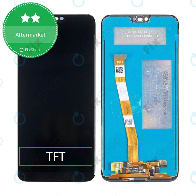 Schermo LCD per Huawei Honor 10, Black, Vetro touch senza cornice