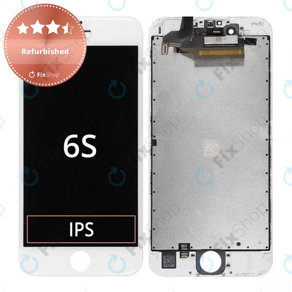 Schermo per iPhone 6S, White, Vetro touch con cornice, Refurbished
