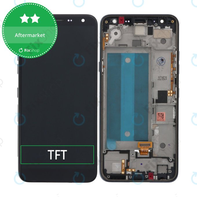 Schermo per LG K40, Black, Vetro touch con cornice
