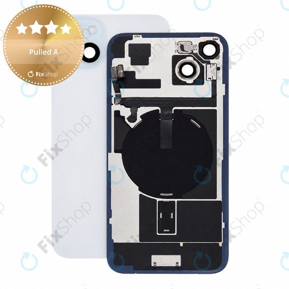 Vetro scocca posteriore per iPhone 15 Plus, Blue, Pulled A