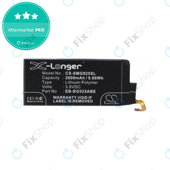 Batteria per Samsung S6 Edge G925F, EB-BG925ABE, 2600mAh, HQ