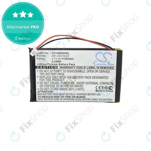 Batteria per Garmin Nüvi 660, 660 FM, 361-00019-02, Li-Pol, 1150mAh, 3.7V, HQ