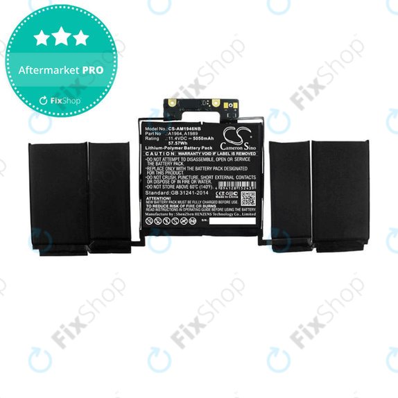 Batteria A1964 per MacBook Pro 13" A1989 (2018 - 2019), A2251 (2020), 5050mAh, HQ