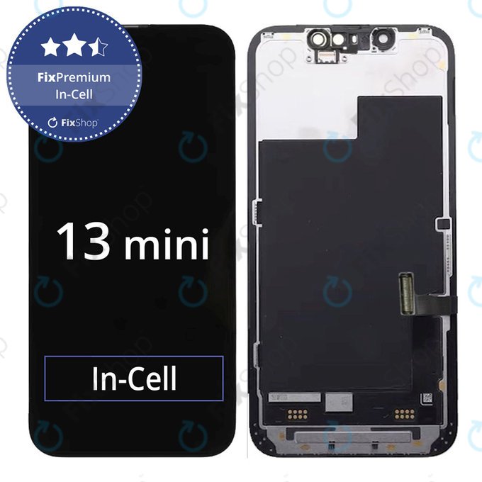 Schermo In-Cell FHD per iPhone 13 Mini, Vetro touch con cornice, FixPremium