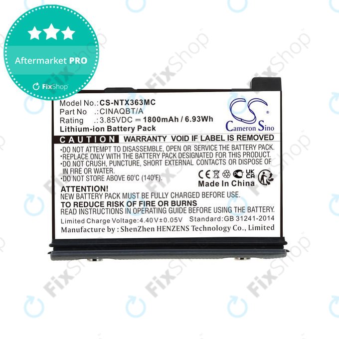 Batteria per Insta360 One X3, CINAQBT/A, Li-Ion, 1800mAh, 3.85V, HQ