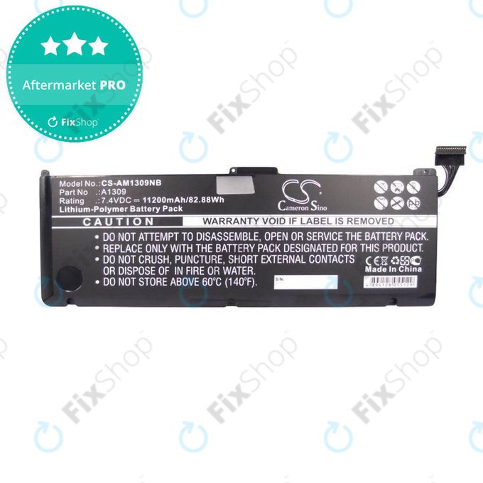 Batteria A1309 per MacBook Pro 17" A1297 (Early 2009 - Mid 2010), 11200mAh, HQ