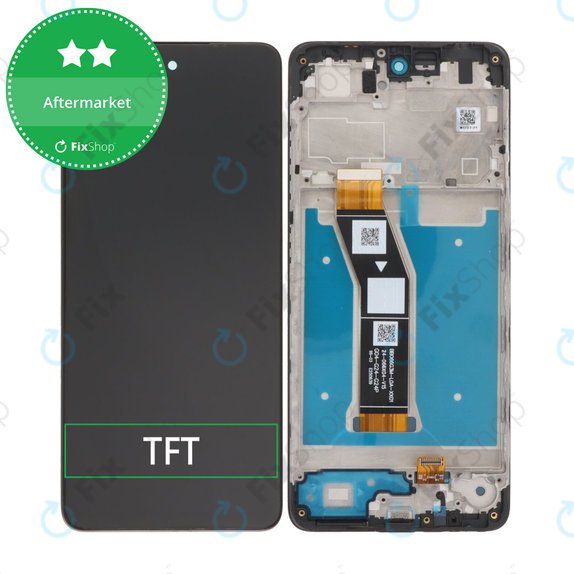 Schermo per Motorola Moto G04, Black, Vetro touch con cornice