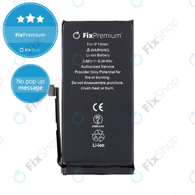 Batteria per iPhone 13 Mini, 2406mAh, DIAGNOSTIC