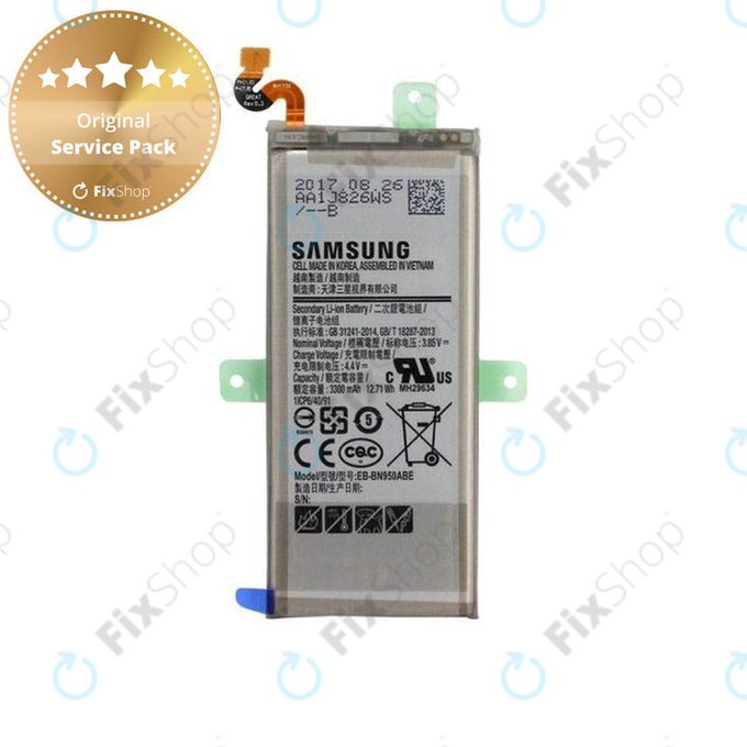Batteria per Samsung Note 8 N950FD, EB-BN950ABE, EB-BN950ABA, GH82-15090A, 3300mAh, Genuine Service Pack