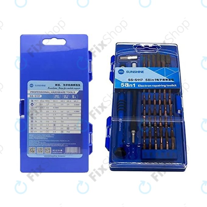 Set cacciavite di precisione e inserti 58 in 1, Sunshine SS-5117
