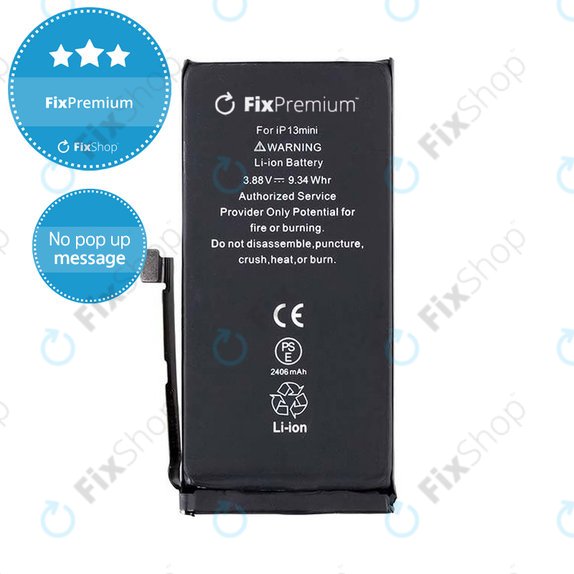 Batteria per iPhone 13 Mini, 2406mAh, DIAGNOSTIC