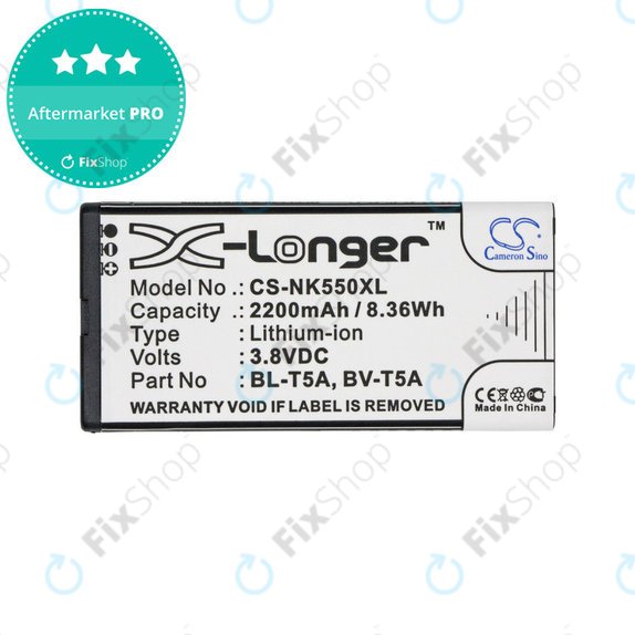 Batteria per Nokia Lumia 730, BL-T5A, Li-Ion, 3.8V, 2200mAh, HQ