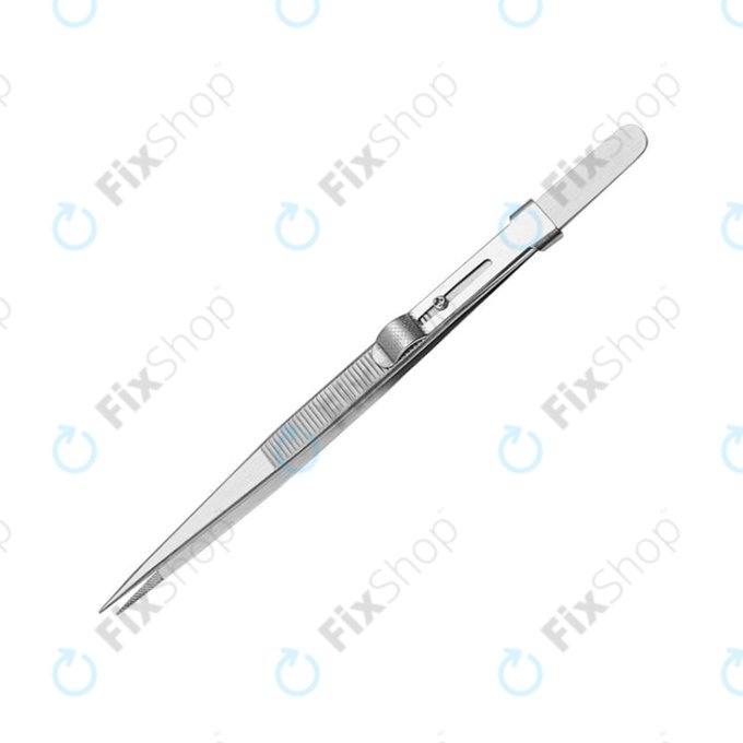 Pinzetta professionale in acciaio inox con punta dritta 163 mm