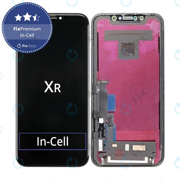 Schermo In-Cell per iPhone XR, Vetro touch con cornice, FixPremium