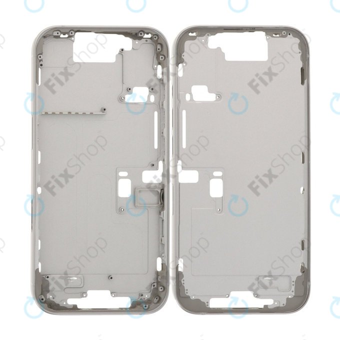 Telaio centrale con pulsanti di accensione e volume per iPhone 16 Pro, Titanio White