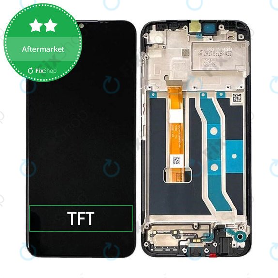 Schermo per Realme C21Y RMX3261 RMX3263, Vetro touch con cornice
