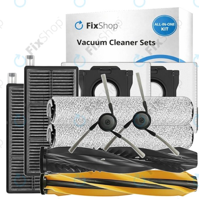 Set di ricambi per Dreame Aqua 10, 10 Ultra (1 paio di spazzole principali, 2x filtro, 2x spazzola laterale, 2x panno mop, 2x sacchetto polvere)