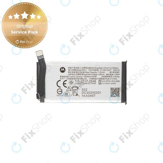 Batteria per Motorola Razr 60 Ultra, RS13, SB18E50881, 1180mAh, Genuine Service Pack