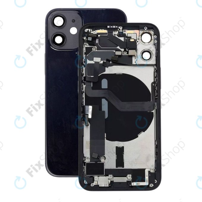 Scocca posteriore con piccoli componenti per iPhone 12 Mini, Black
