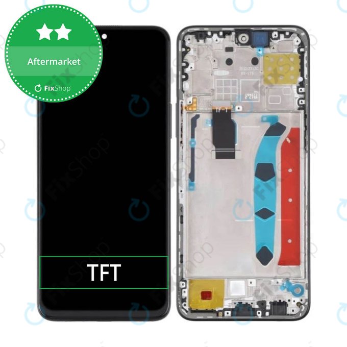 Schermo per Honor X8, Midnight Black, Vetro touch con cornice