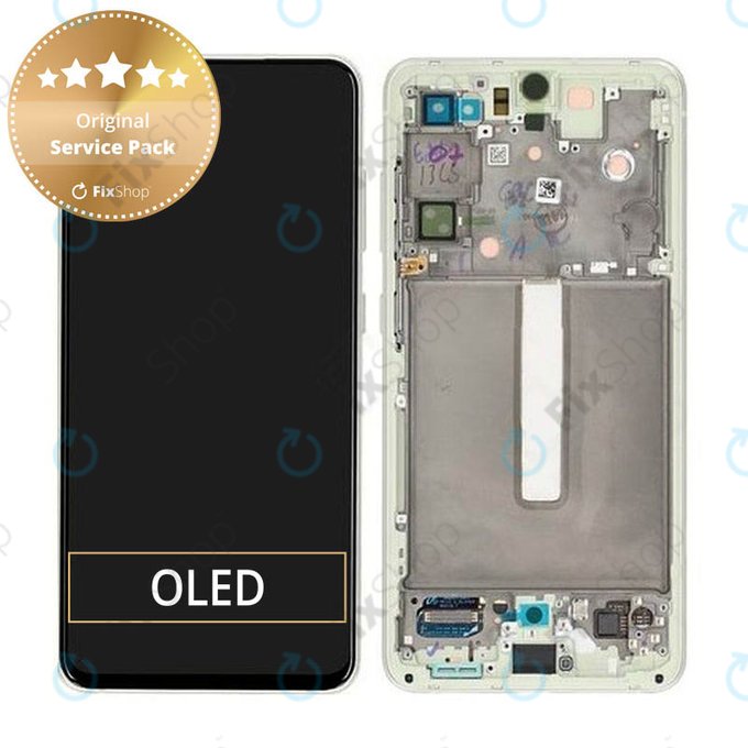 Schermo per Samsung S21 FE G990B, Green, Vetro touch con cornice, GH82-26414C, GH82-26420C, GH82-26590C, Genuine Service Pack