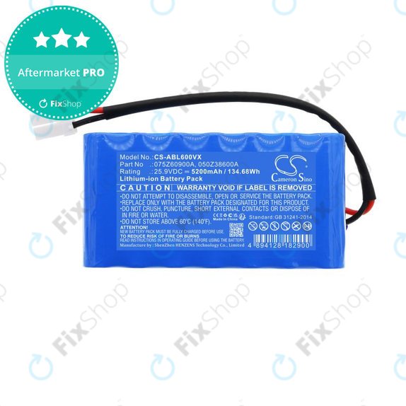 Batteria per Wiper i130S, Ambrogio Twenty Elite, 075Z60900A, Li-Ion, 5200mAh, 25.9V, HQ