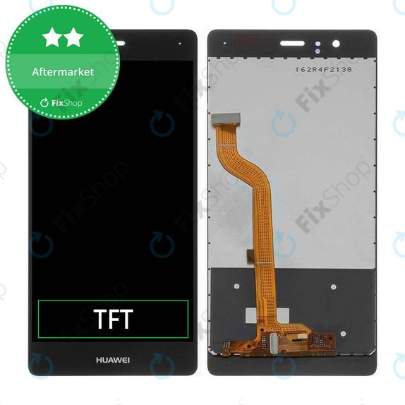 Schermo LCD per Huawei P9, Black, Vetro touch senza cornice