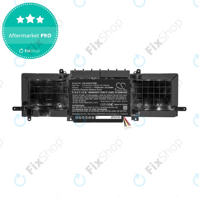 Batteria per Asus Zenbook UX333FN, Zenbook UX333FA, C31N1815, Li-Pol, 4250mAh, 11.55V, HQ