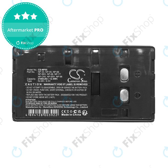 Batteria per Blaupunkt, Sony, Akai, HP, NP-33, Ni-MH, 2100mAh, 6V, HQ