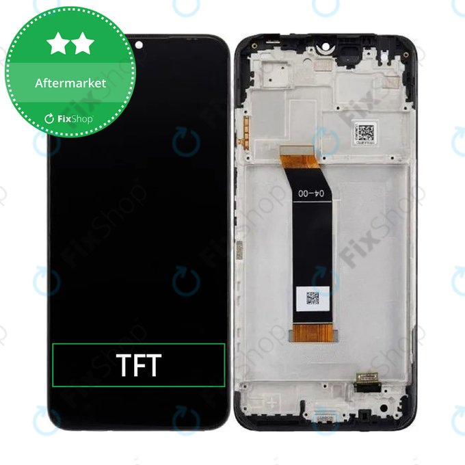 Schermo per Xiaomi Poco M4 5G 22041219PG, Power Black, Vetro touch con cornice, 560005L19P00, Genuine Service Pack