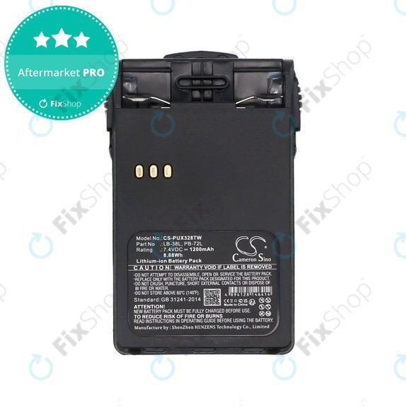 Batteria per ADI AT-46, Baojie BJUV22, Huntec HT-3688, LB-38L, Li-Ion, 1200mAh, 7.4V, HQ