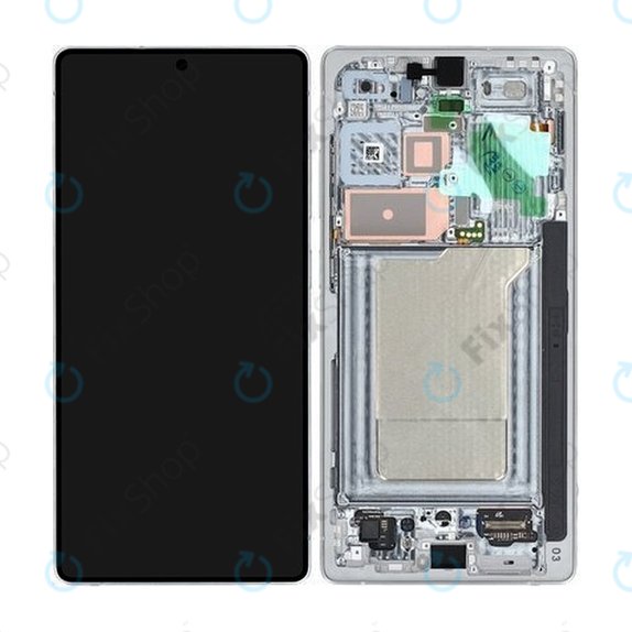 Schermo OLED per Samsung S25 Ultra, Titanium Silverblue, Vetro touch con cornice