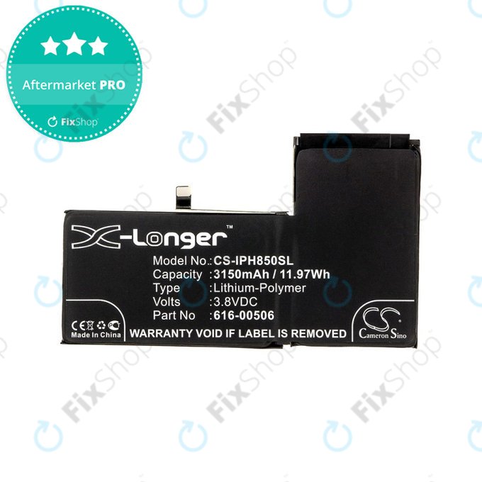 Batteria per iPhone XS Max, 616-00506, 3150mAh, HQ