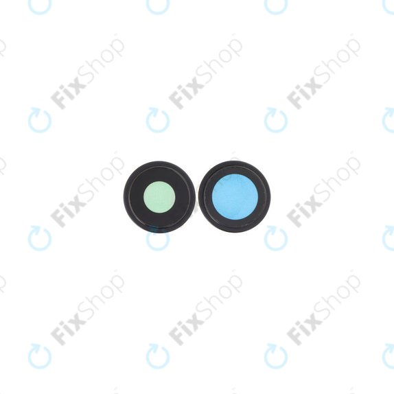 Lente fotocamera posteriore con frame 2 pz per iPhone 16, 16 Plus, Black