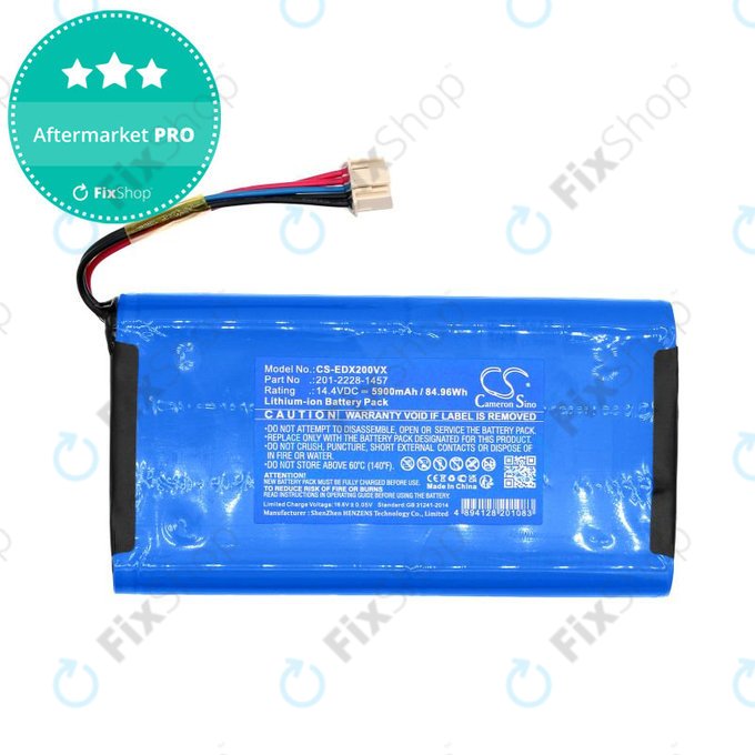 Batteria per Ecovacs Deebot X2 Omni, 201-2228-1457, Li-Ion, 5900mAh, 14.4V, HQ