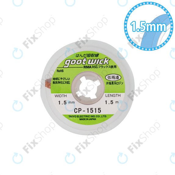 Treccia dissaldante convenzionale 1,5 mm, Goot CP-1515